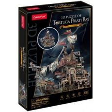 3D puzzle Pirátsky loď s prístavom