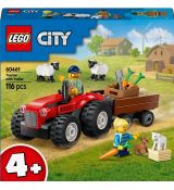 LEGO® City: Červený traktor s prívesom a ovcami (60461)