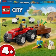 LEGO® City: Červený traktor s prívesom a ovcami (60461)
