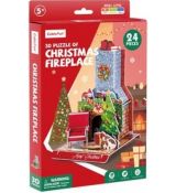 3D puzzle Vianočný krb